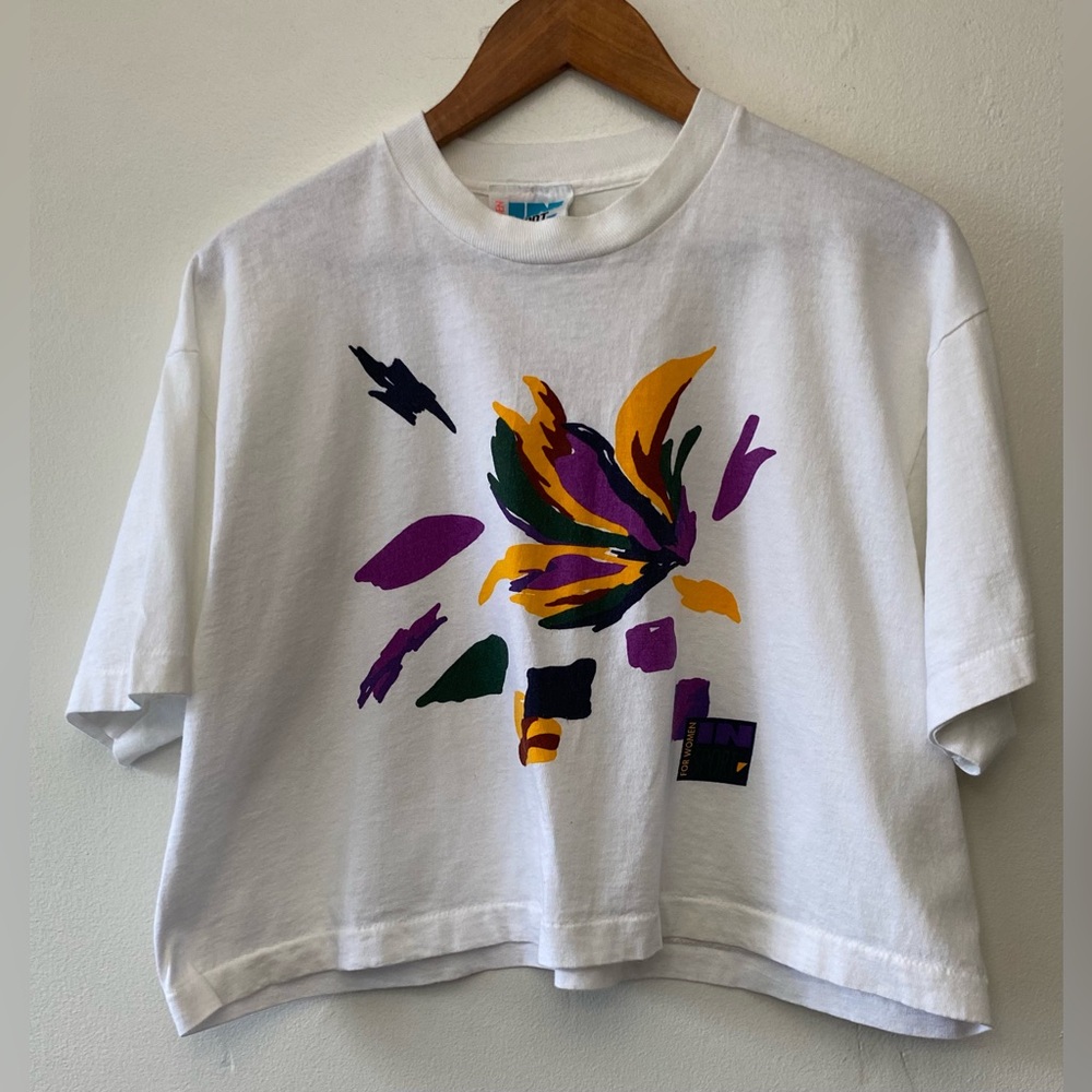 Vintage 90s IN Sport Made in USA Abstract Graphic T-Shirt Women’s